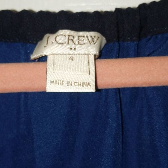 J. Crew blue white maxi dress w/slit on one side - Picture 4 of 6